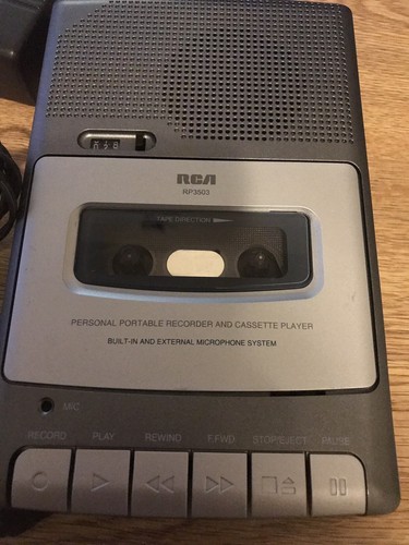 RCA RP3503-A Personal Portable Cassette Tape Recorder Player/ Clean/Works Great!