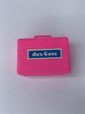 Vintage Chemtoy Hot Pink Plastic Jax Case. Empty Case Only 