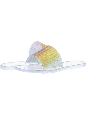 

JESSICA SIMPSON Женские желтые радужные сандалии Kassime Slip On Slide, Желтый, JS-KASSIME