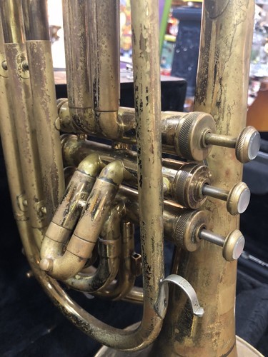 Vintage Bach Mercedes Marching Trombone With Case and Mouthpiece
