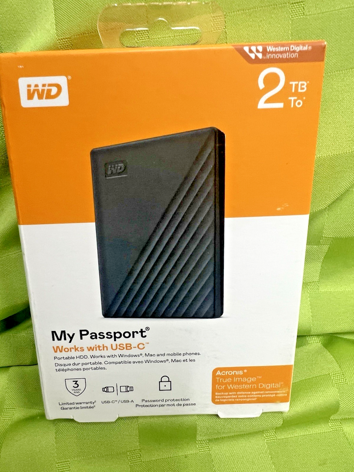 WD 2TB My Passport Portable Storage External Hard Drive USB-C