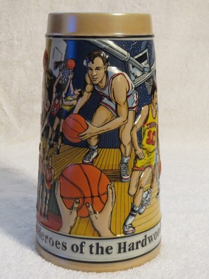 Heroes of the Hardwood 1991 Budweiser Basketball Stein Mug Anheuser Busch