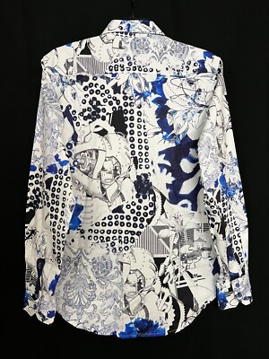 Robert Graham VENUS Collage Print Skull $328 Small NWT Classic Fit S FREESHIP!
