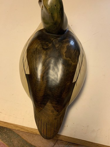 DRAKE GOLDENEYE WOOD-CARVED DUCK DECOY! Signed!