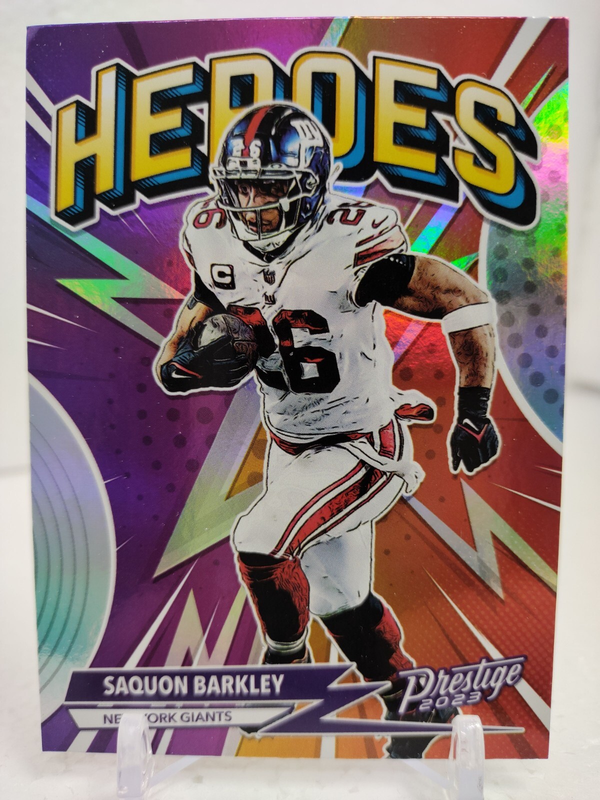 SAQUON BARKLEY Heroes FOIL Insert SP 2023 Panini Prestige