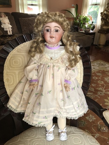Antique 1880th Simon & Helbig Germany Victorian Bisque Head