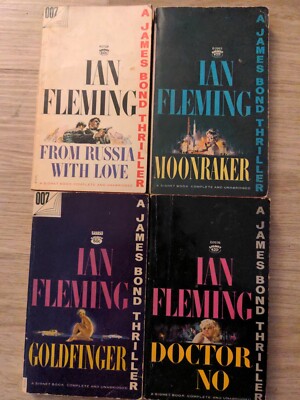 Moonraker, Goldfinger, Dr No, From Russia Ian Fleming 1963 Signet PB James Bond