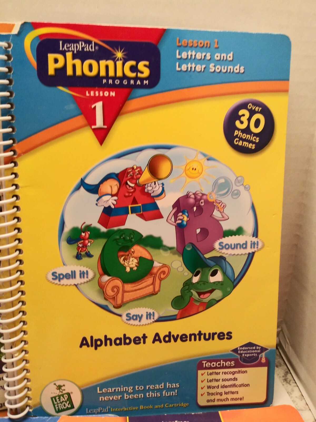 Lot Of 10 Leap Frog Leap Pad Learning System Books Math Phonics Spanish Reading