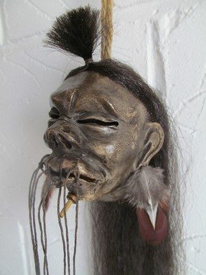shrunken head replica pygmy style side show freak medium