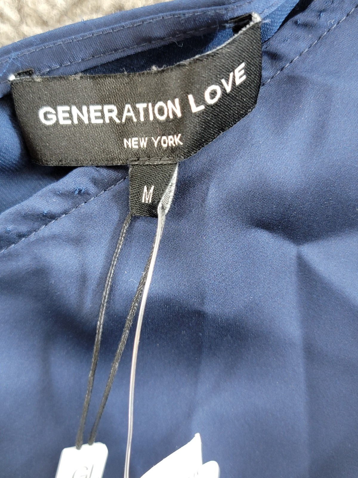 Generation Love Dallas Chain Trim Tank Top Women's M Oxford Navy Sleeveless - Picture 10 of 16