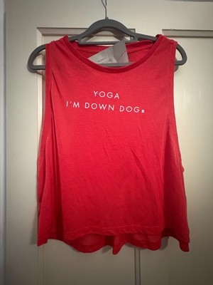 Sweaty Betty Yoga I'm Down Dog Swing Vest Red. BNWT. RRP £45. Size M/ 10-12.