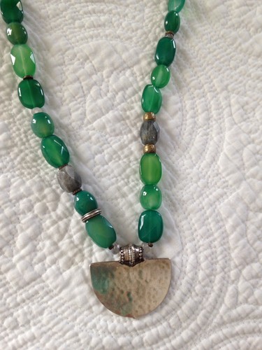 SILPADA - N3250 - Agate Brass Labradorite SS 