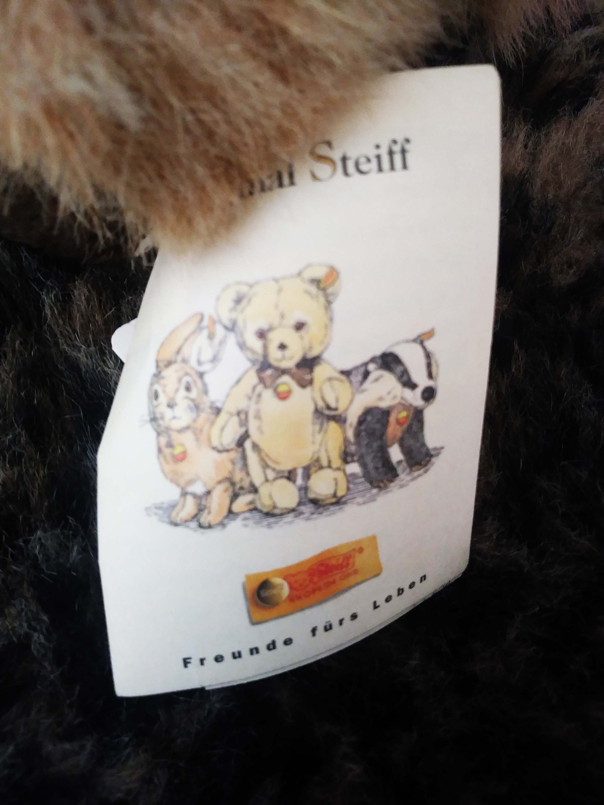 STEIFF w/3TAGS RARE Pony Horse Standing Clydesdale Brown Tan 1 Owner MEDIUM SZ