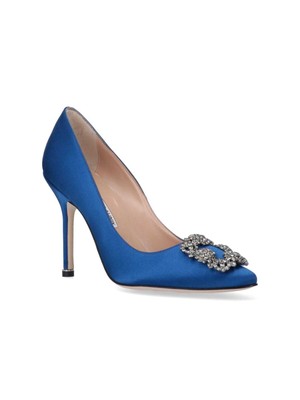 Pre-owned Manolo Blahnik High-heeled Shoe In Blue