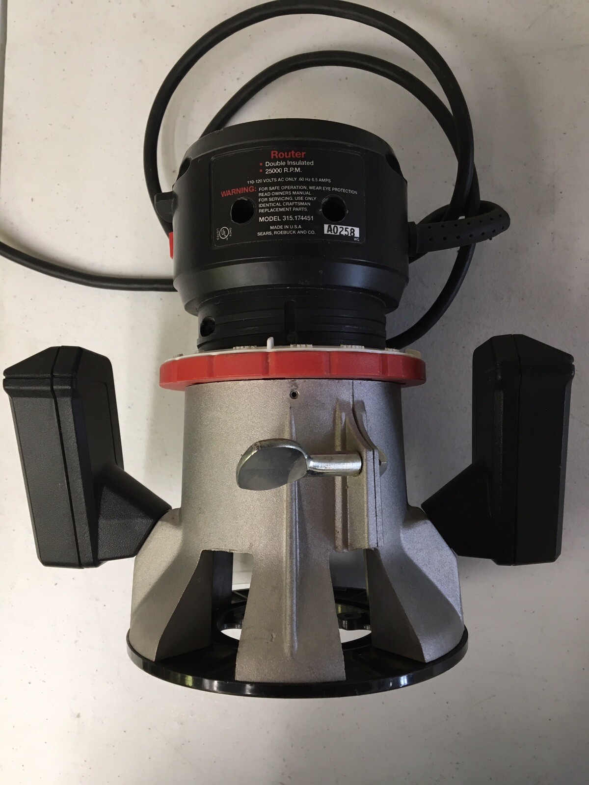 SEARS CRAFTSMAN 1 HORSEPOWER ROUTER MODEL# 315-174451 WORKS