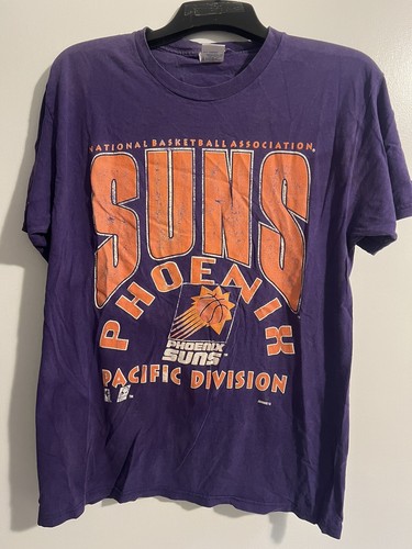 Vtg PHOENIX SUNS T-SHIRT (NEW) (Purple-Orange) Large NBA