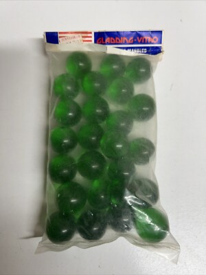 VTG Gladding Vitro Glass Marbles Green New Made In USA
