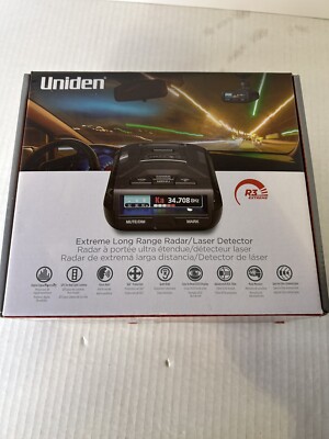 Uniden R3 Radar/Laser Detector Extreme Long Range with Built-In GPS, 360 Degree