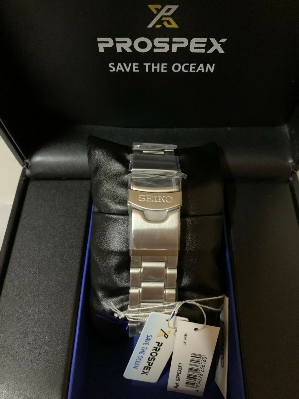 Pre-owned Seiko Prospex King Samurai - Save The Ocean Manta Ray Edition Srpe33k1