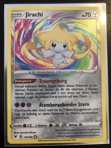 Jirachi Amazing Rare Farbenschock 119185 Pokemon Karte Deutsch