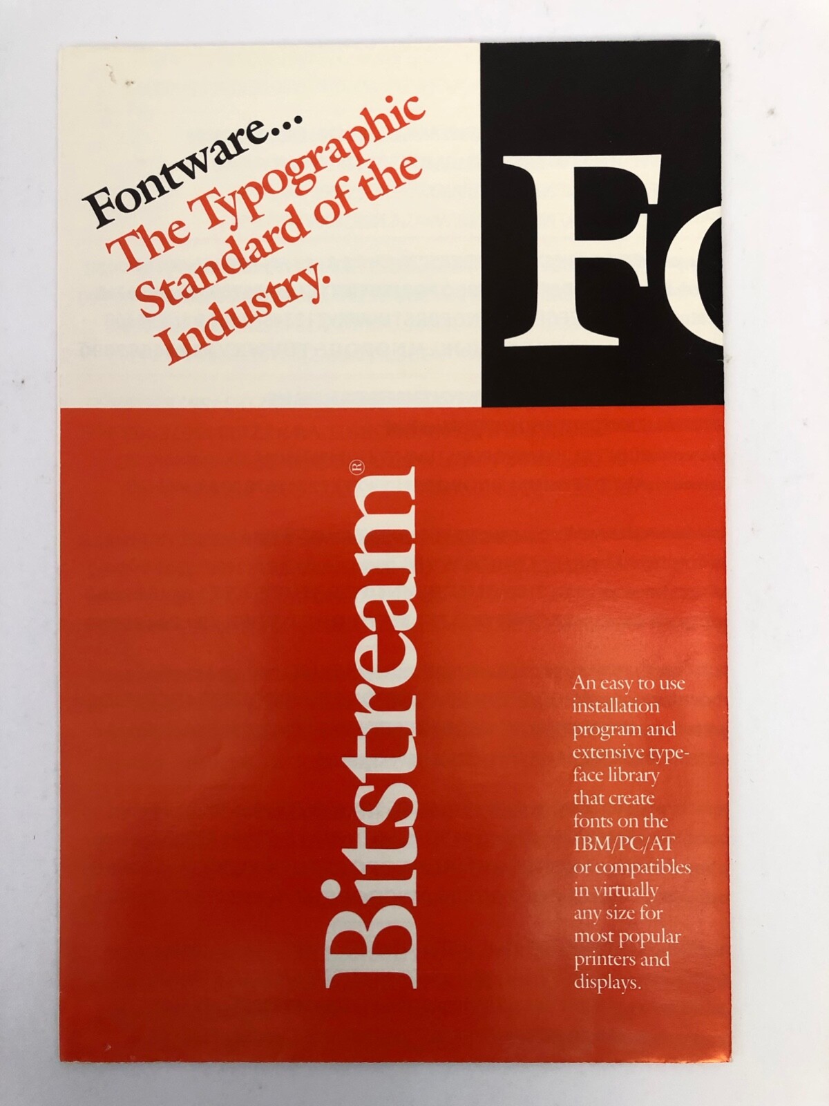 Two Bitstream type specimen posters • font offerings 1988 and 1992