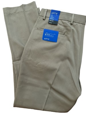 Apt-9 Men s Size 34x29 Easy Care Slim Fit Dress Pants Khakis NWTS Below Waist