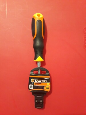 Tactix 205010 Screwdriver Slot, 6 X 100mm, Black/Orange