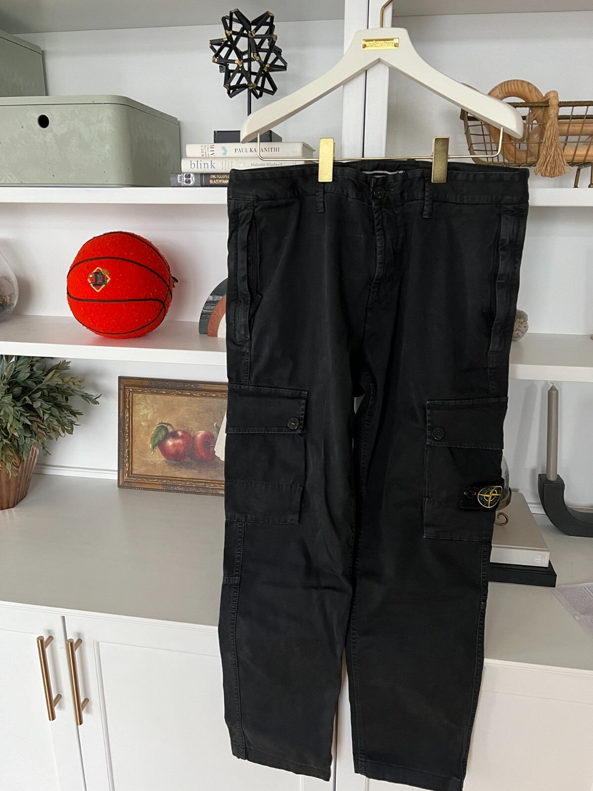 STONE  ブラックカーゴパンツ W34 Stone Island カーゴパンツ | ブラック | FARFETCH JP