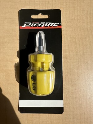 PICQUIC TEENY TURNER Screwdriver - Small, Multi Bit, 7 Bits 1'' long - Yellow