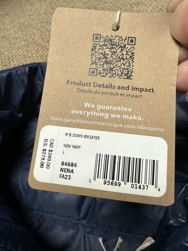 Pre-owned Patagonia ?nwt $279  Woman's Down Sweater Jacket Navy Size L In Blue