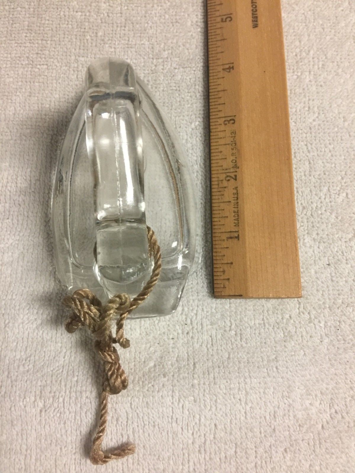 Miniature Glass Candy Jar - Clothing Iron