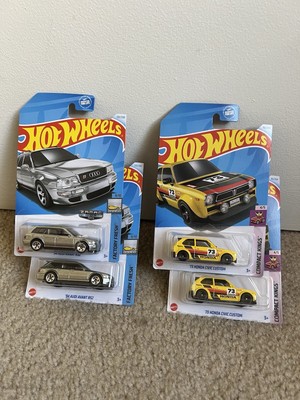 hot wheels zamac audi avant rs2 and 73 honda civic lot: 4 count (NEW)