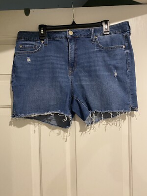 Seven7 Weekend Short Denim Jeans Women s Size 16 Blue