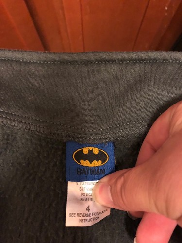 Batman Fleece Vest Zip Up Kids Size 4