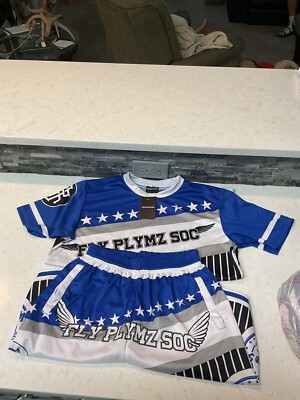 HUSTLERZ ANTHEM  Men s Soccer Jersey & Short Set (Medium) FLY PLYMZ SOC NWT