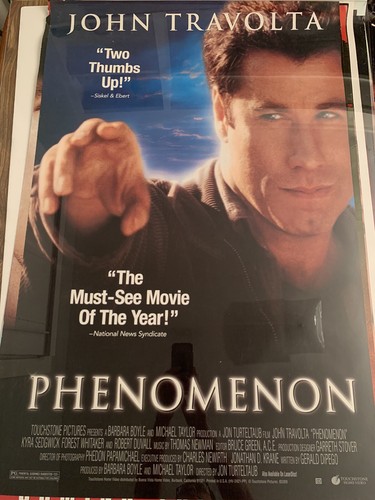 PHENOMENON Original Movie Poster 27”x40” John Travolta Kyra