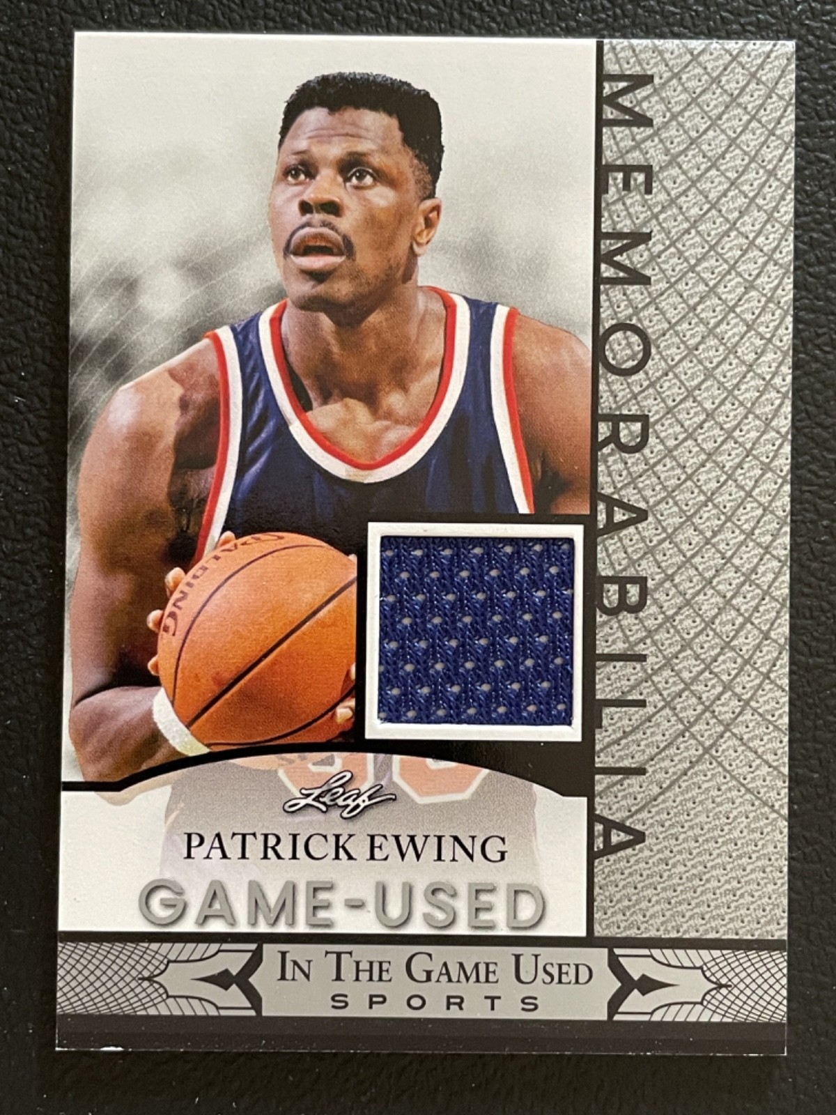 2024 Leaf In The Game Used Memorabilia Silver Patrick Ewing Jersey