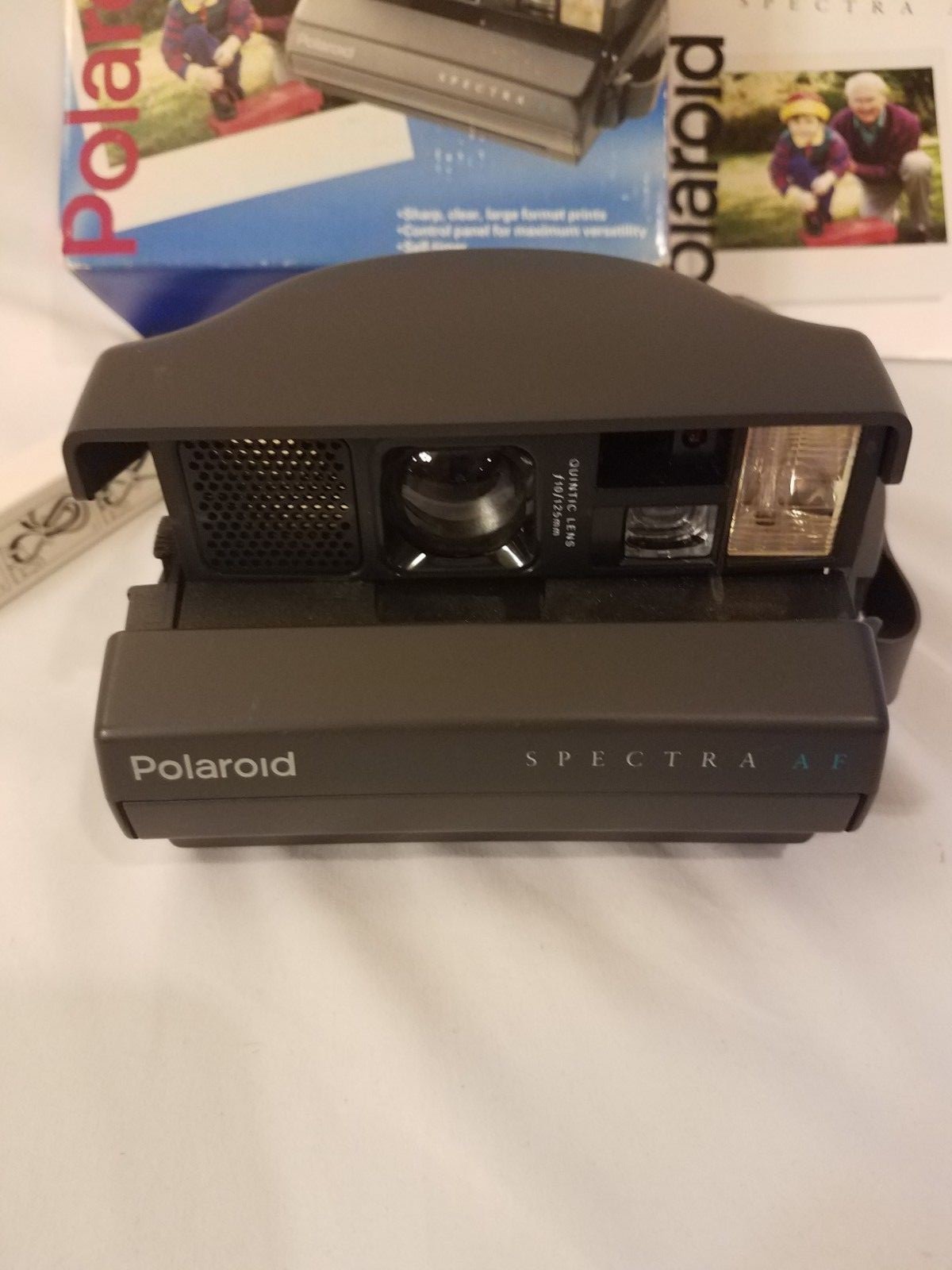 Vintage Polaroid Spectra Instant Film Camera W/ BOX PARTS ONLY condition unkn
