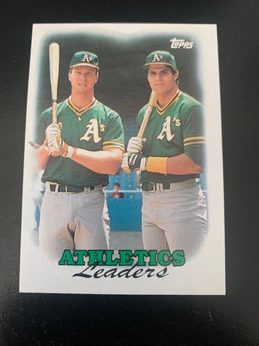 Mark McGwire/Jose Canseco 1987 Oakland A's Team Leaders