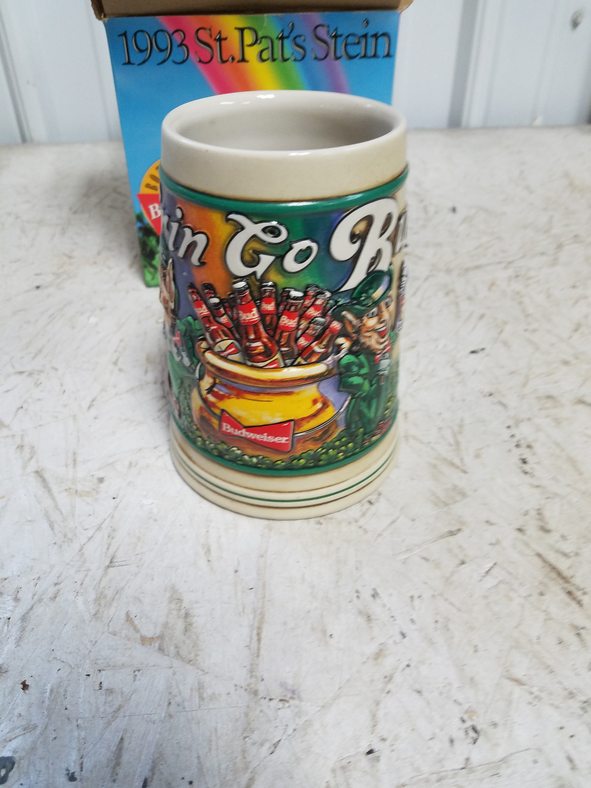 Budweiser 1993 St. Pat's Beer Stein ~ 