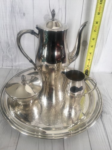Vintage Oneida Silverplate Teaset With Tray