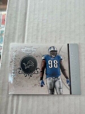 Nick Fairley 2011 Plates & Patches Rookie Card #198 Serial #032/100. rookie card picture