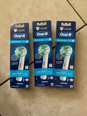 LOT OF 6 Oral-B  Precision Clean Electric Toothbrush Replacement Brush Heads NEW