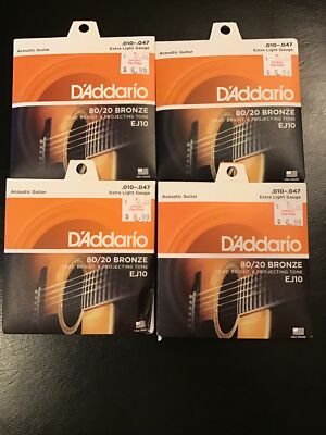 D'Addario EJ10 Guitar String -4 SETS