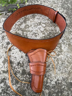 leather gun belt and holster