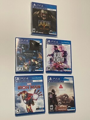 PSVR Game Bundle PlayStation 4 - Doom 3, Farpoint, Iron Man, Blood & Truth, Demo