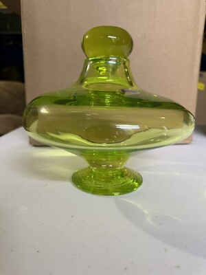 First Quality 2024 Blenko 36/51 UFO Visitor Decanter Absinthe Signed Limited Ed