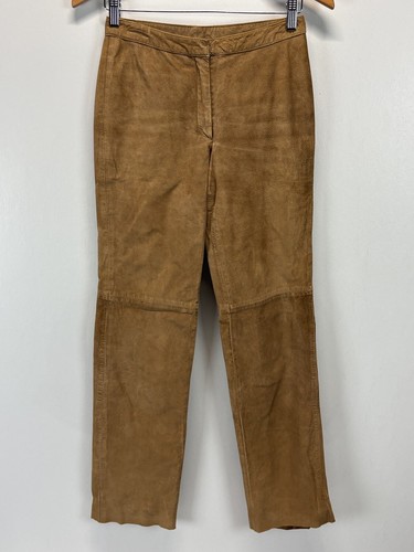 未使用 POST O'ALLS Brown Suede Pants USA製 Low Rise Women's Suede Pants | Versatile Styling Options