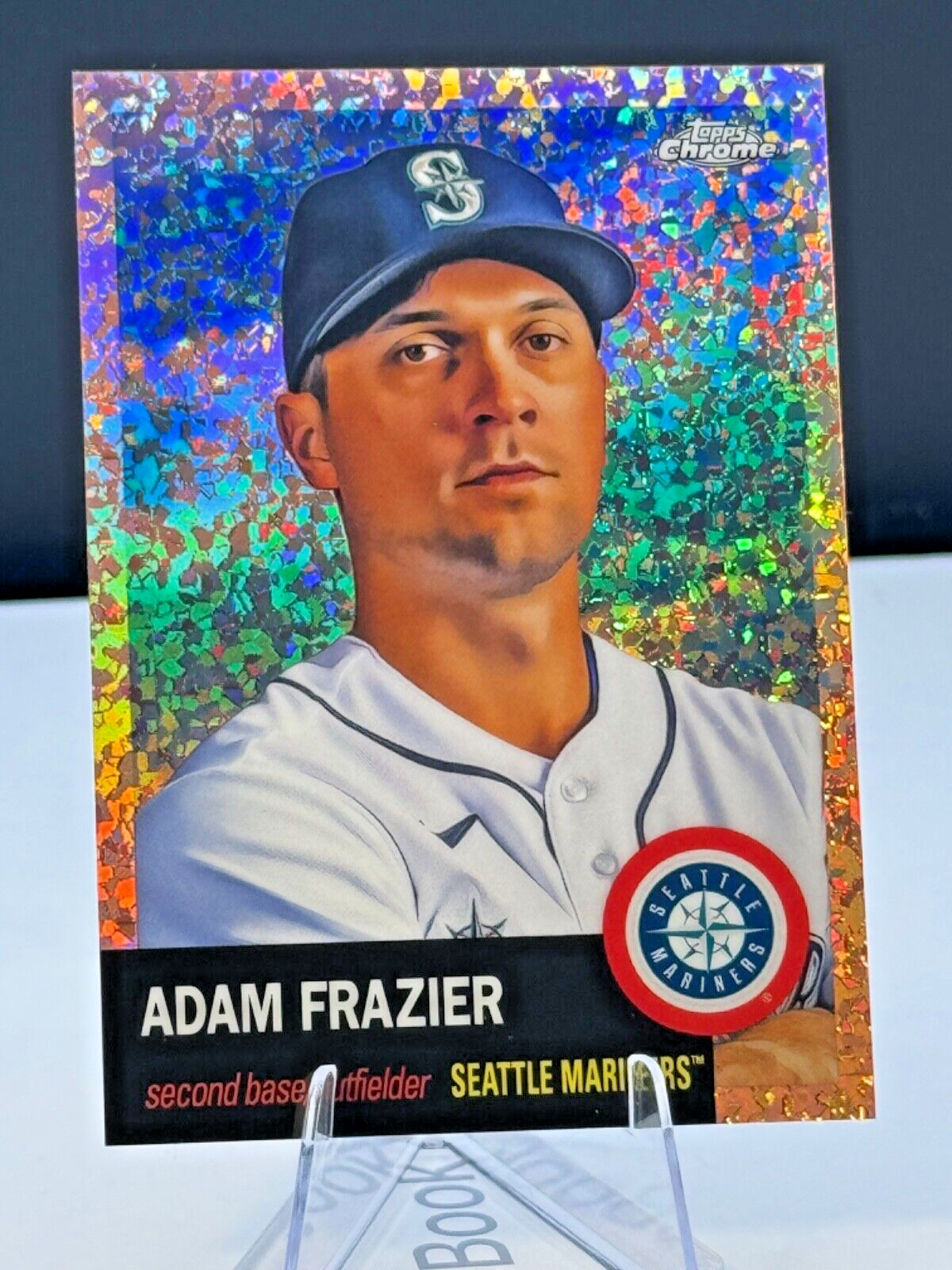 2022 Topps Chrome Platinum Adam Frazier Mini Diamonds /75