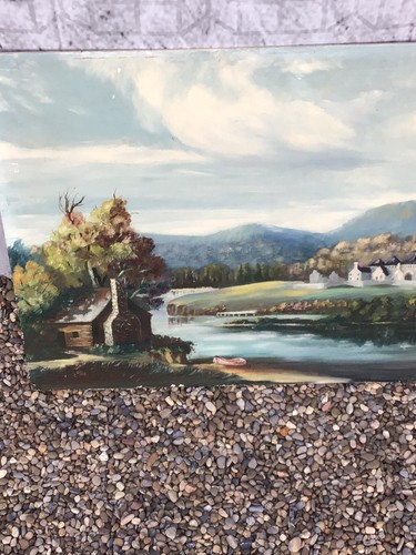 Early 1900s 18x24in Original G.M.Hubschet Painting